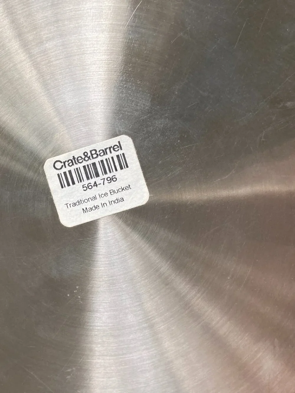 Crate & Barrel, Double-Walled Stainless Steel Ice Bucket - NEW